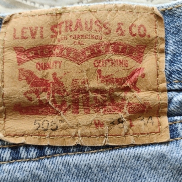 Levi's 505 Straight Leg Denim Jeans Sz 38 - Picture 9 of 11